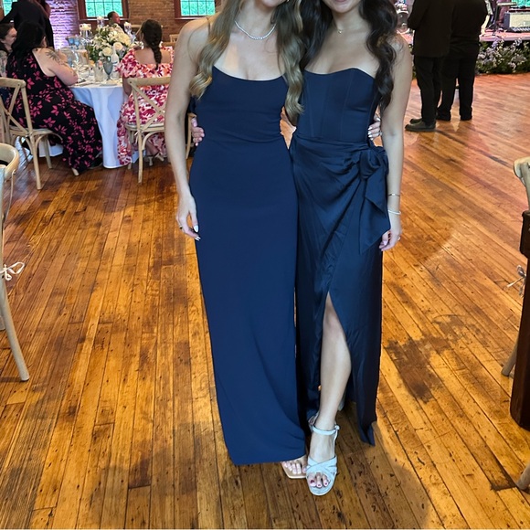 V. Chapman June navy corset wrap dress - Picture 4 of 4